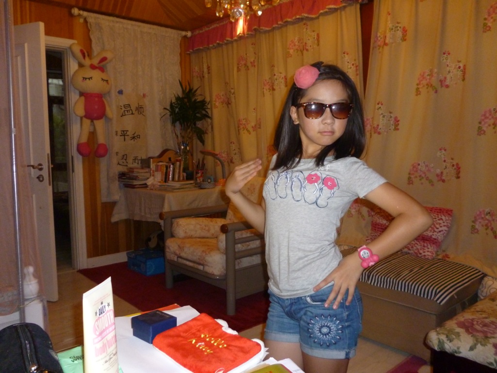 Elena with my sunglasses!