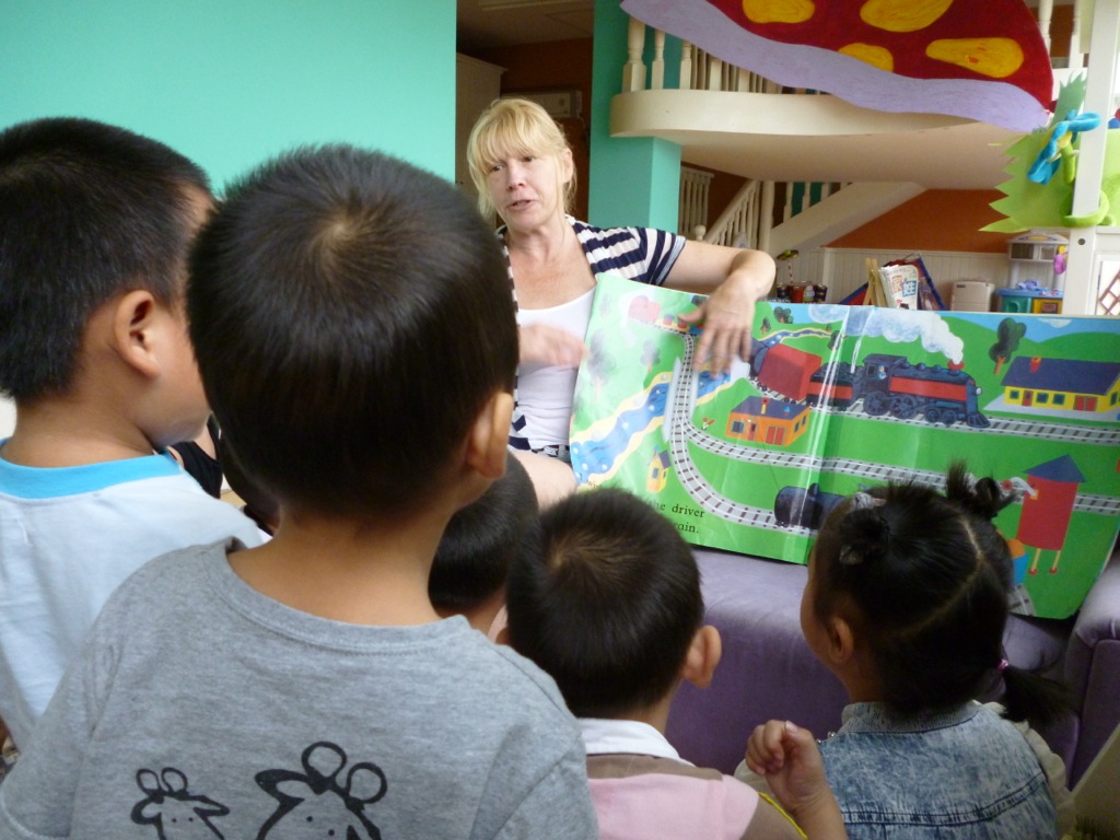 Wendy teaching in little A Wendy teaching in little A