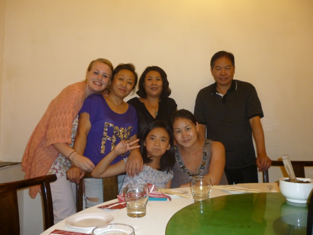 Having dinner! Having dinner!