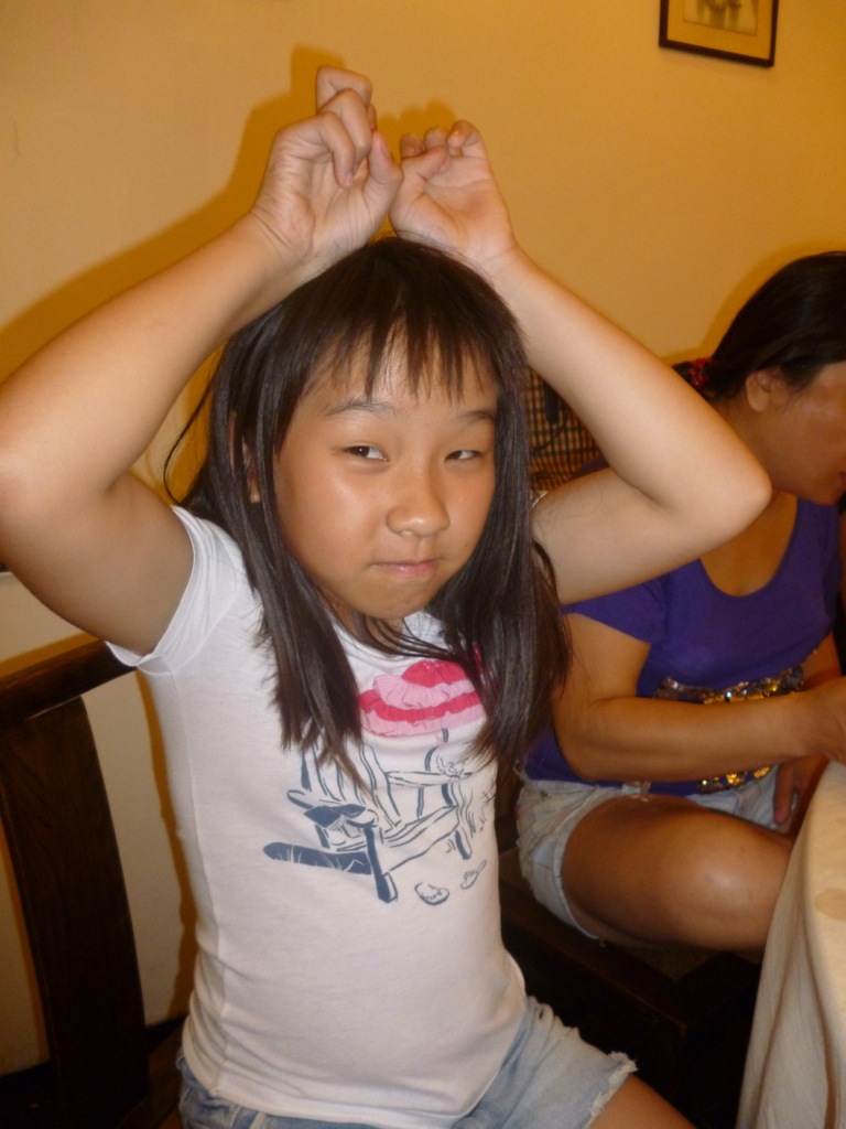 Elena with bunny ears