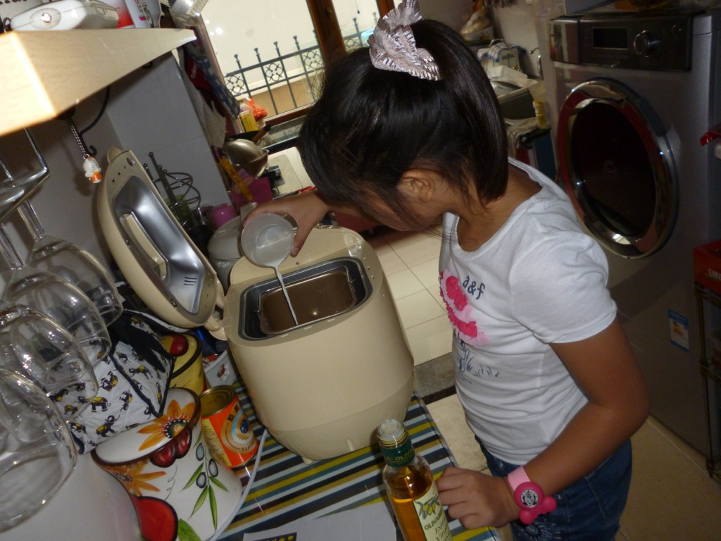 Elena making bread Elena making bread